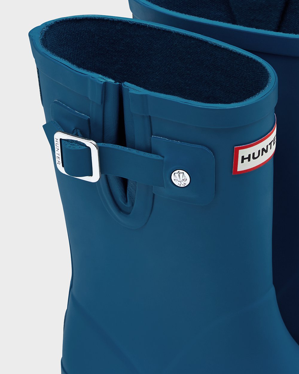 Botas de Lluvia Hunter Niños - Original First Flat Sole - Azules - WTZXRCB-41